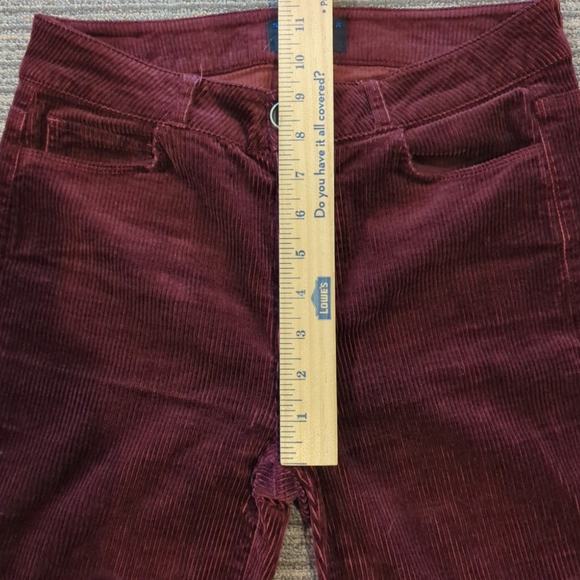 Paige Womens Huxton Ankle Pants Size 26 Corduroy Skinny Stretch Wine Maroon - Picture 5 of 6